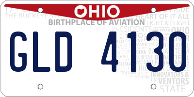 OH license plate GLD4130