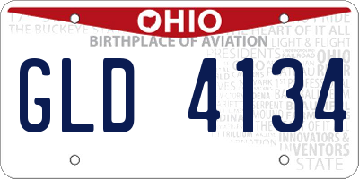 OH license plate GLD4134