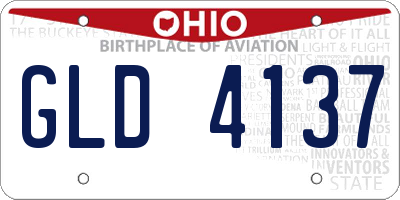 OH license plate GLD4137
