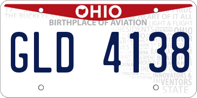 OH license plate GLD4138