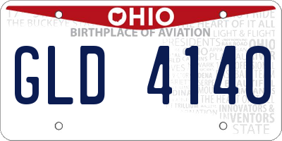 OH license plate GLD4140