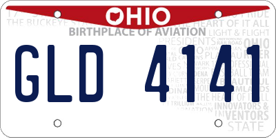 OH license plate GLD4141