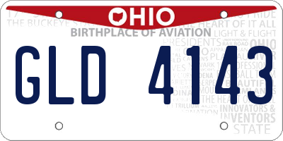 OH license plate GLD4143