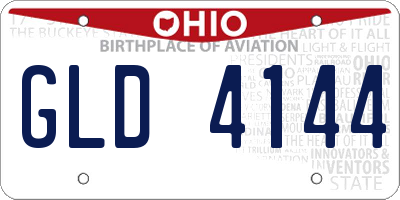 OH license plate GLD4144