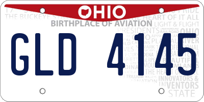 OH license plate GLD4145