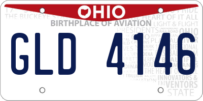 OH license plate GLD4146