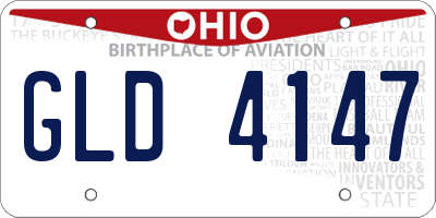 OH license plate GLD4147