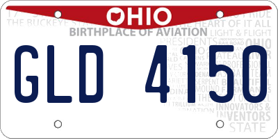 OH license plate GLD4150