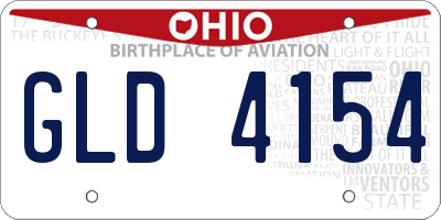 OH license plate GLD4154