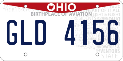 OH license plate GLD4156