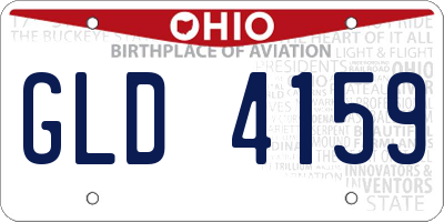 OH license plate GLD4159
