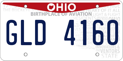 OH license plate GLD4160