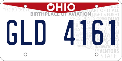 OH license plate GLD4161