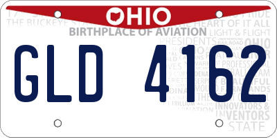 OH license plate GLD4162