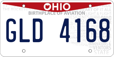 OH license plate GLD4168