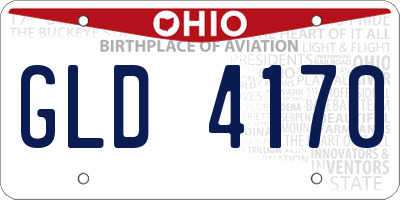 OH license plate GLD4170
