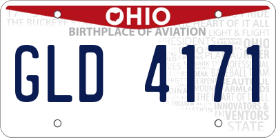 OH license plate GLD4171