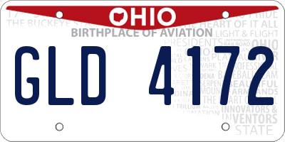 OH license plate GLD4172