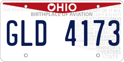 OH license plate GLD4173