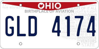 OH license plate GLD4174