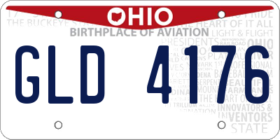 OH license plate GLD4176