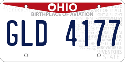 OH license plate GLD4177