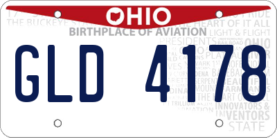 OH license plate GLD4178