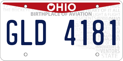 OH license plate GLD4181