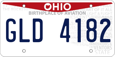 OH license plate GLD4182
