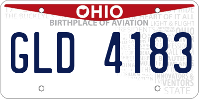 OH license plate GLD4183