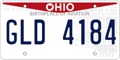 OH license plate GLD4184
