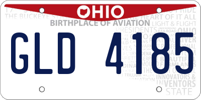 OH license plate GLD4185