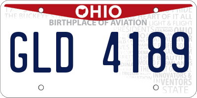 OH license plate GLD4189