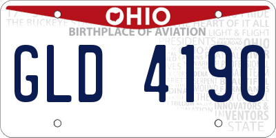 OH license plate GLD4190