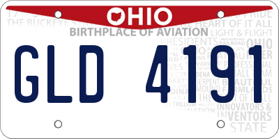 OH license plate GLD4191