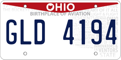 OH license plate GLD4194