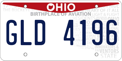 OH license plate GLD4196
