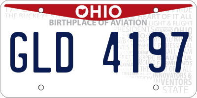 OH license plate GLD4197