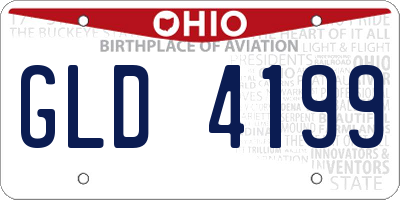 OH license plate GLD4199