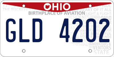 OH license plate GLD4202