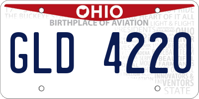 OH license plate GLD4220