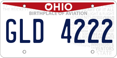 OH license plate GLD4222