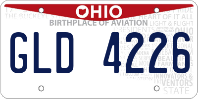OH license plate GLD4226