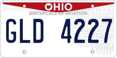 OH license plate GLD4227