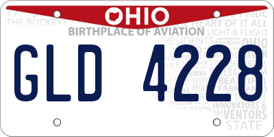 OH license plate GLD4228