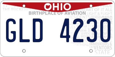 OH license plate GLD4230