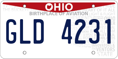 OH license plate GLD4231