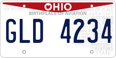 OH license plate GLD4234