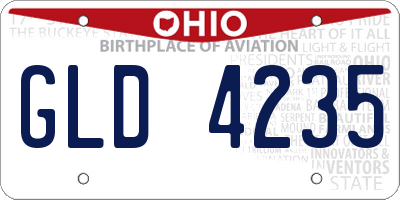 OH license plate GLD4235