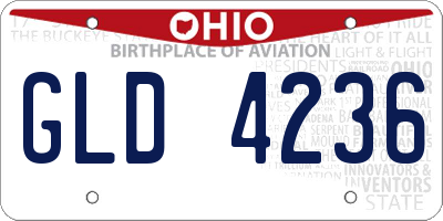 OH license plate GLD4236